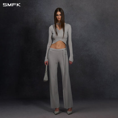 SMFK Myth Siren Evening Flared Knit Pants Lenzing Tencel+Silk+Cotton Glacier Grey