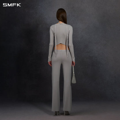 SMFK Myth Siren Evening Flared Knit Pants Lenzing Tencel+Silk+Cotton Glacier Grey
