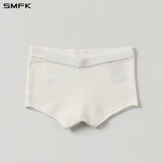 SMFK Myth Seer Strt Knit Shorts Tencel+Silk Cloud White
