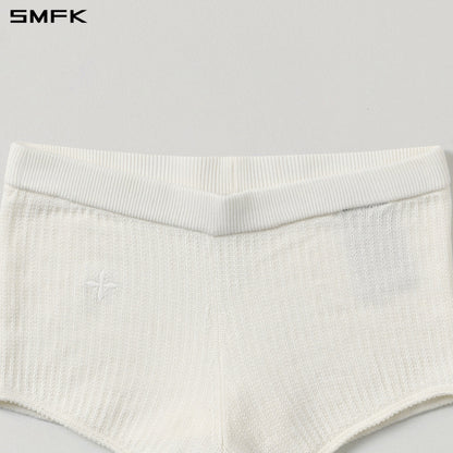 SMFK Myth Seer Strt Knit Shorts Tencel+Silk Cloud White