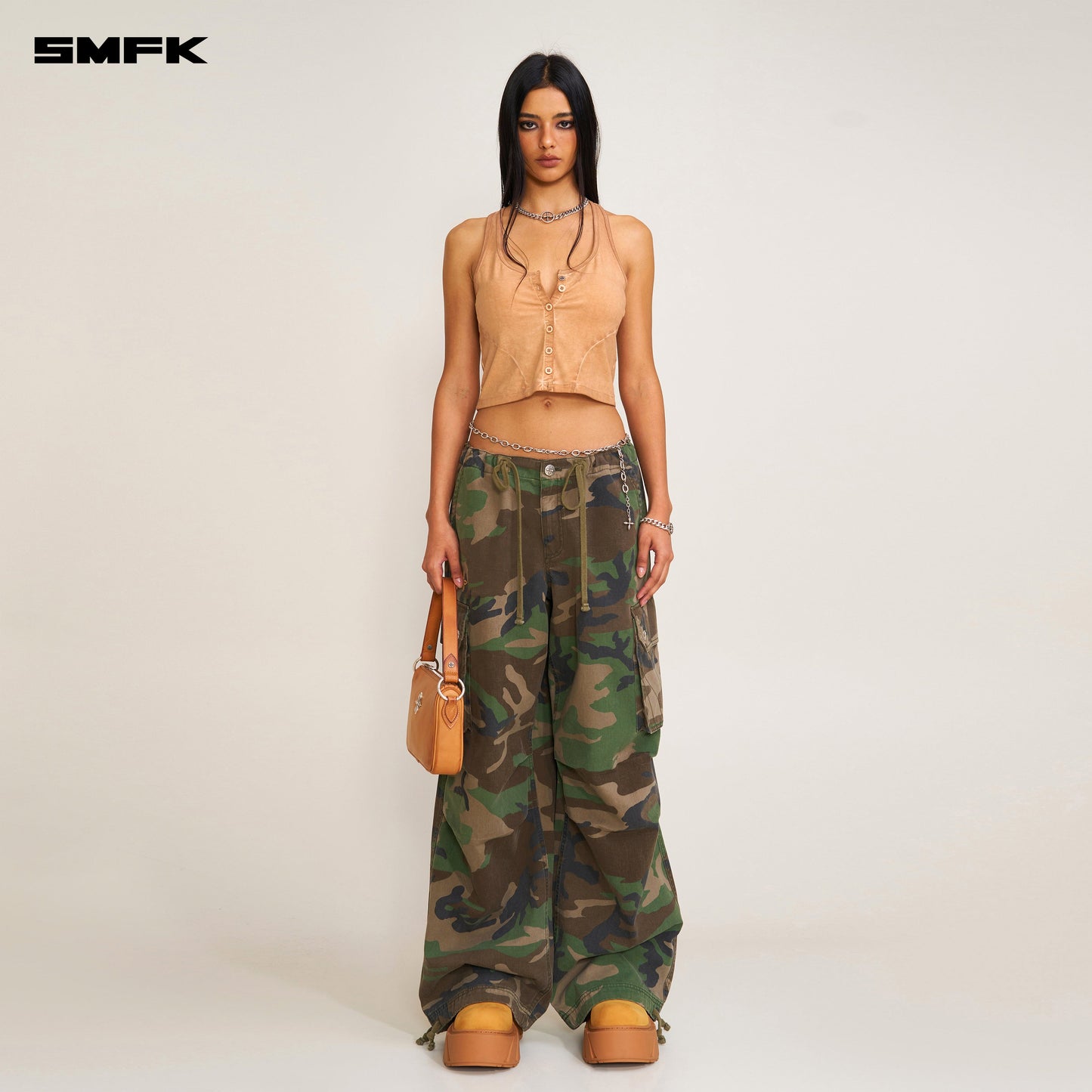 SMFK Compass Retro Camo Para Pants Army Green Camouflage