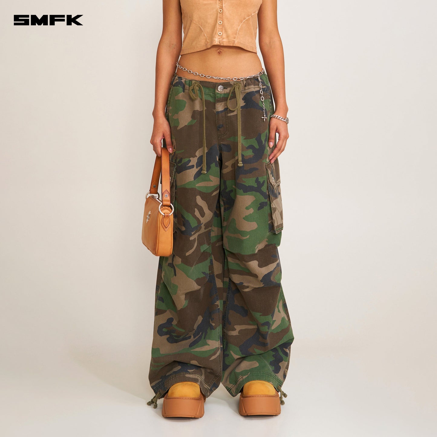 SMFK Compass Retro Camo Para Pants Army Green Camouflage