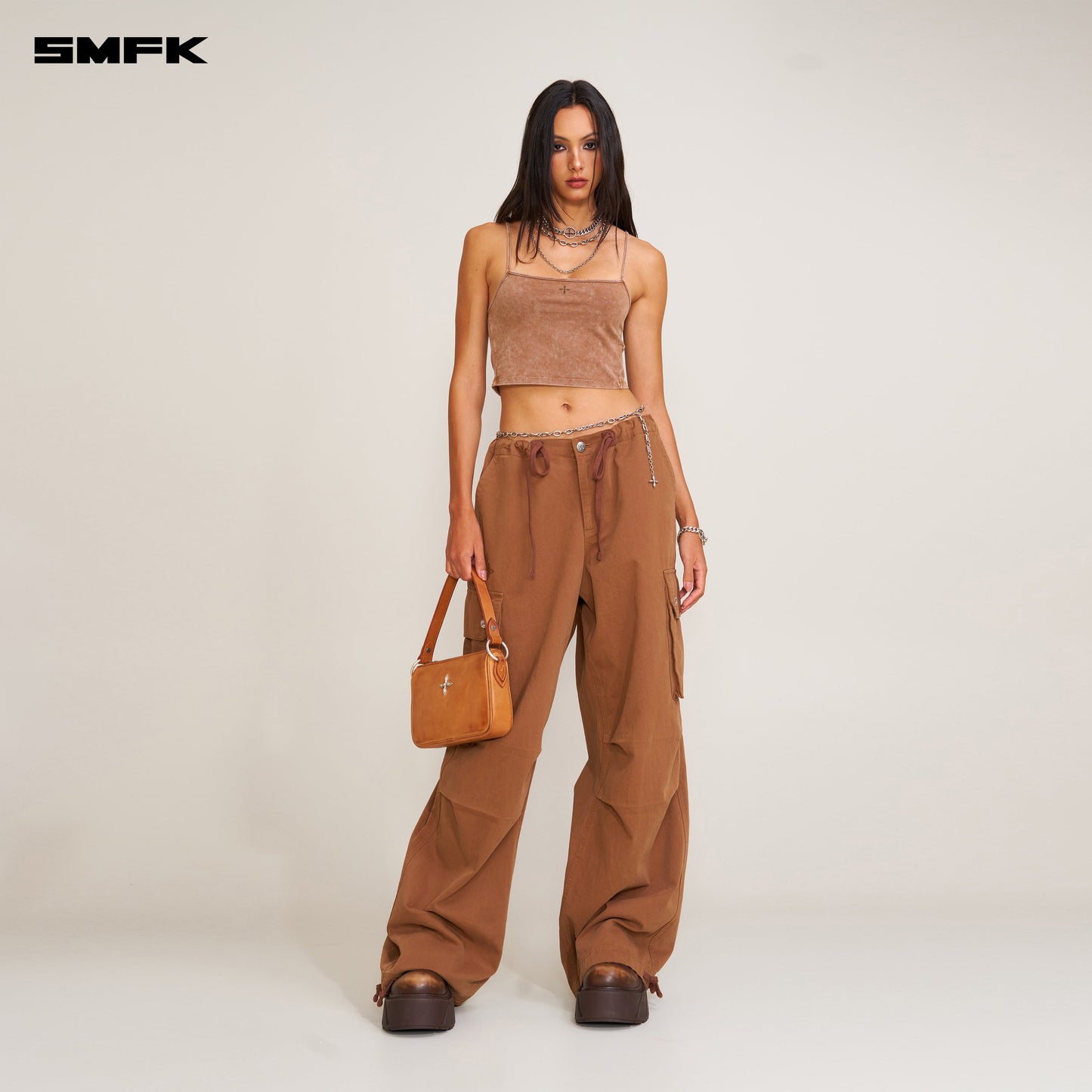 SMFK Compass Retro Para Pants Wild Horse Brown