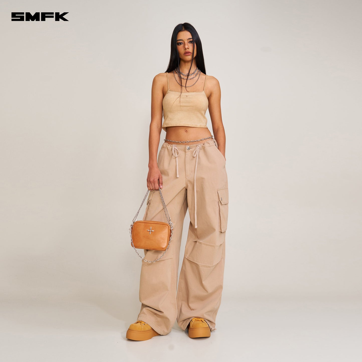 SMFK Compass Retro Para Pants Sand