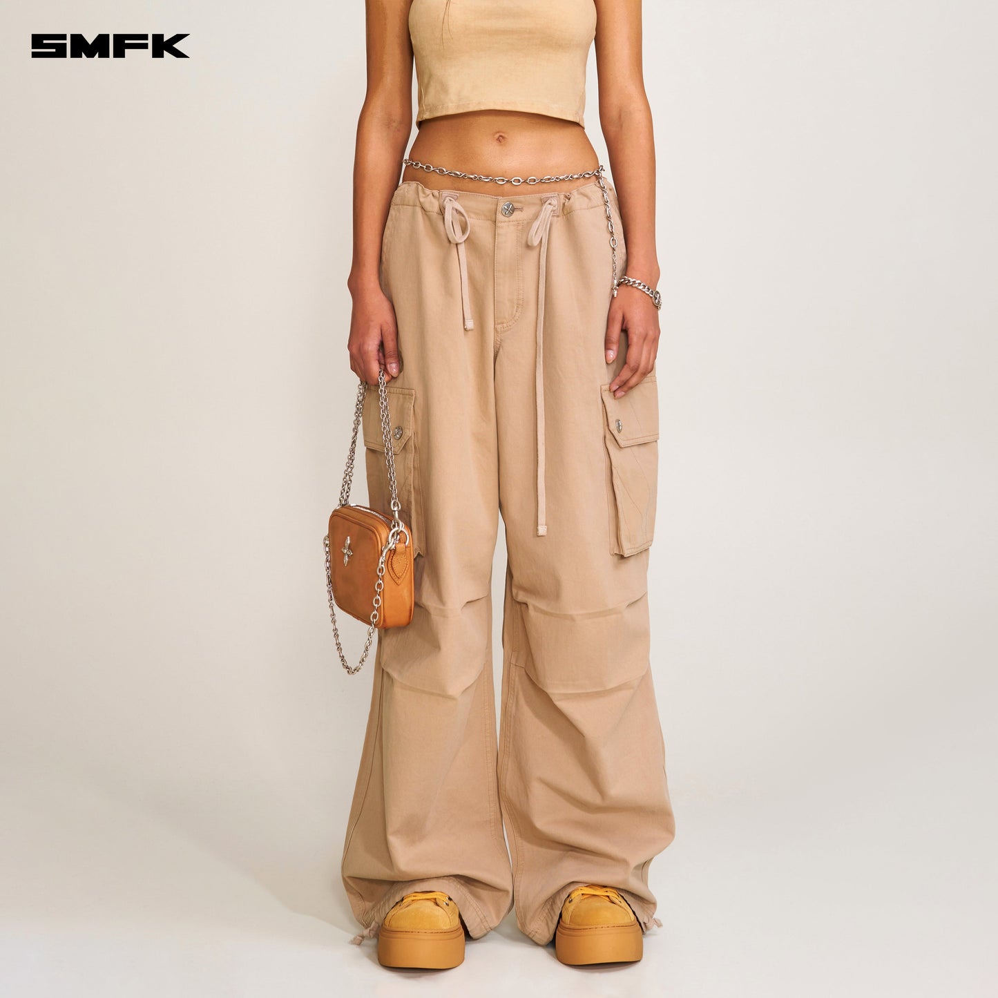 SMFK Compass Retro Para Pants Sand