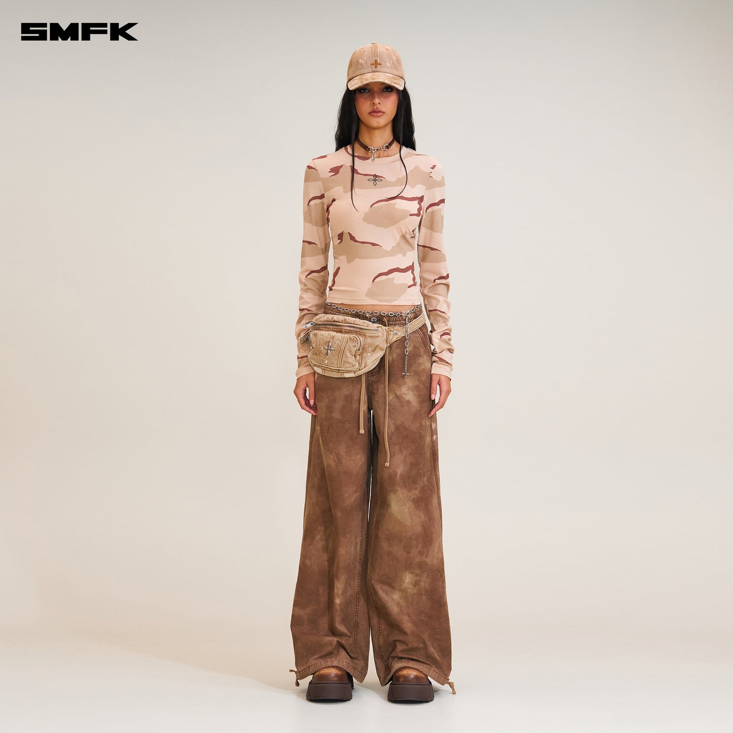 SMFK Rage Wild Origin Handcraft Tower Sports Cargo Pants Wild Horse Brown