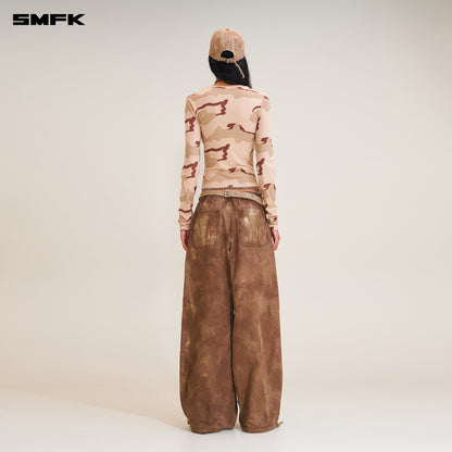 SMFK Rage Wild Origin Handcraft Tower Sports Cargo Pants Wild Horse Brown