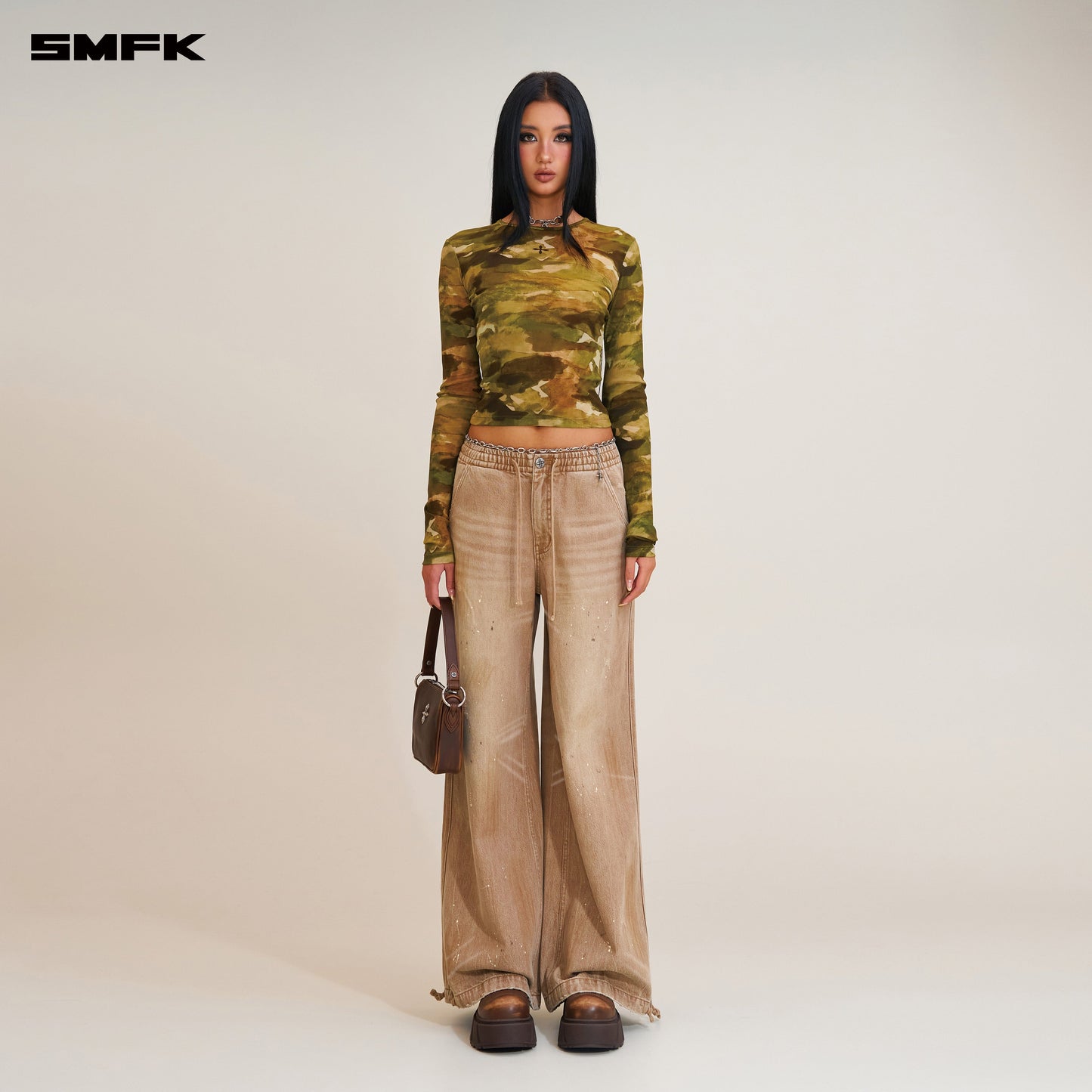 SMFK Rage Wild Origin Handcraft Tower Sports Cargo Pants Wild Cowboy Brown