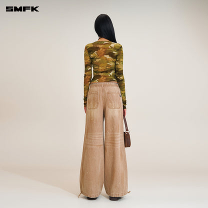 SMFK Rage Wild Origin Handcraft Tower Sports Cargo Pants Wild Cowboy Brown