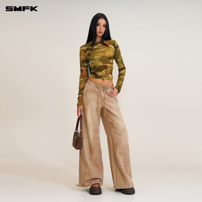 SMFK Rage Wild Origin Handcraft Tower Sports Cargo Pants Wild Cowboy Brown