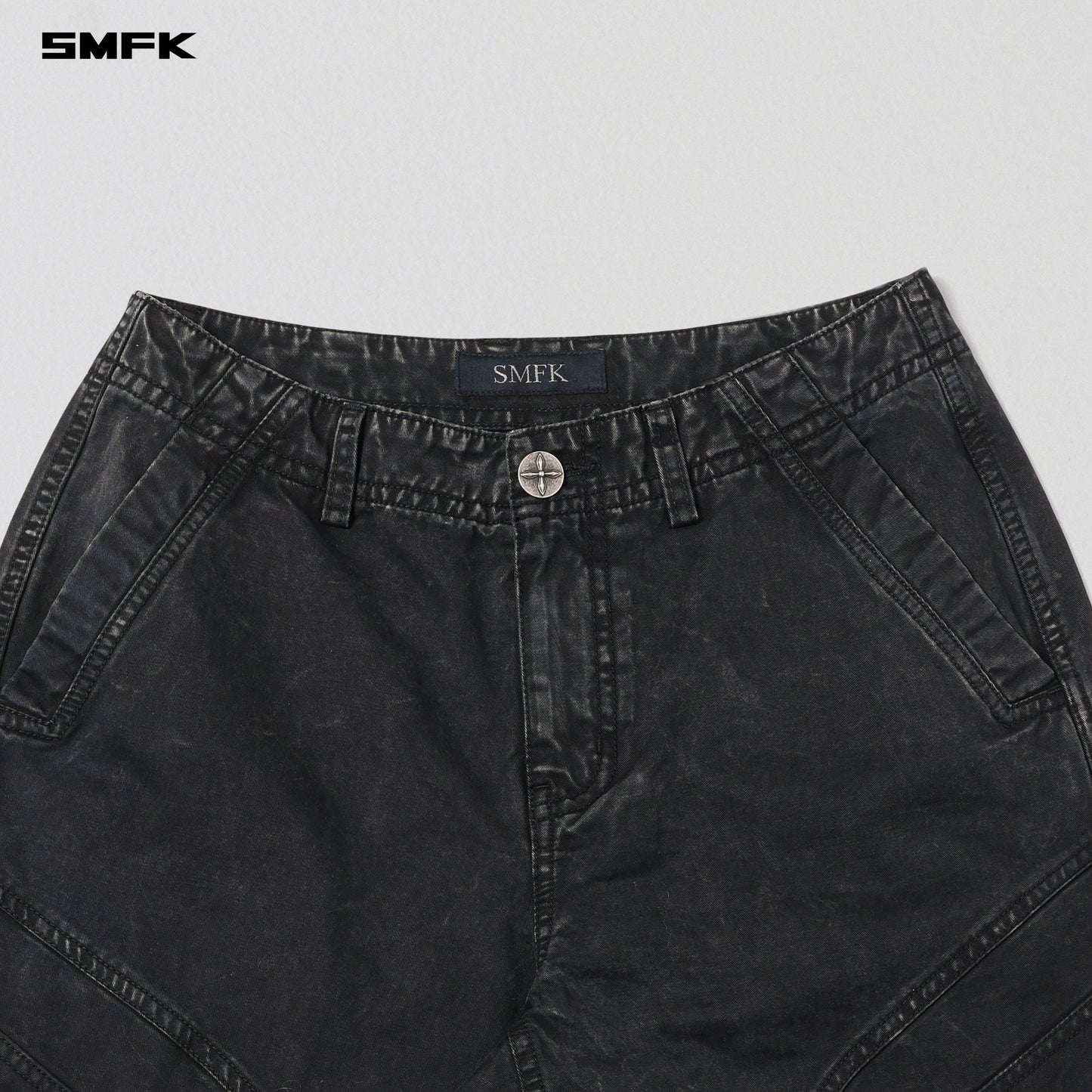 SMFK Mirage Vanish Loose Cargo Garment Dye Vanish Black