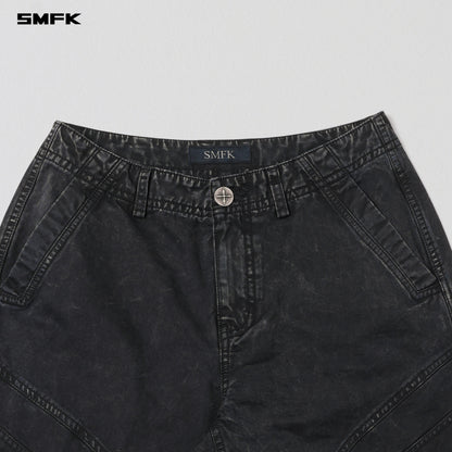 SMFK Mirage Vanish Loose Cargo Garment Dye Vanish Black