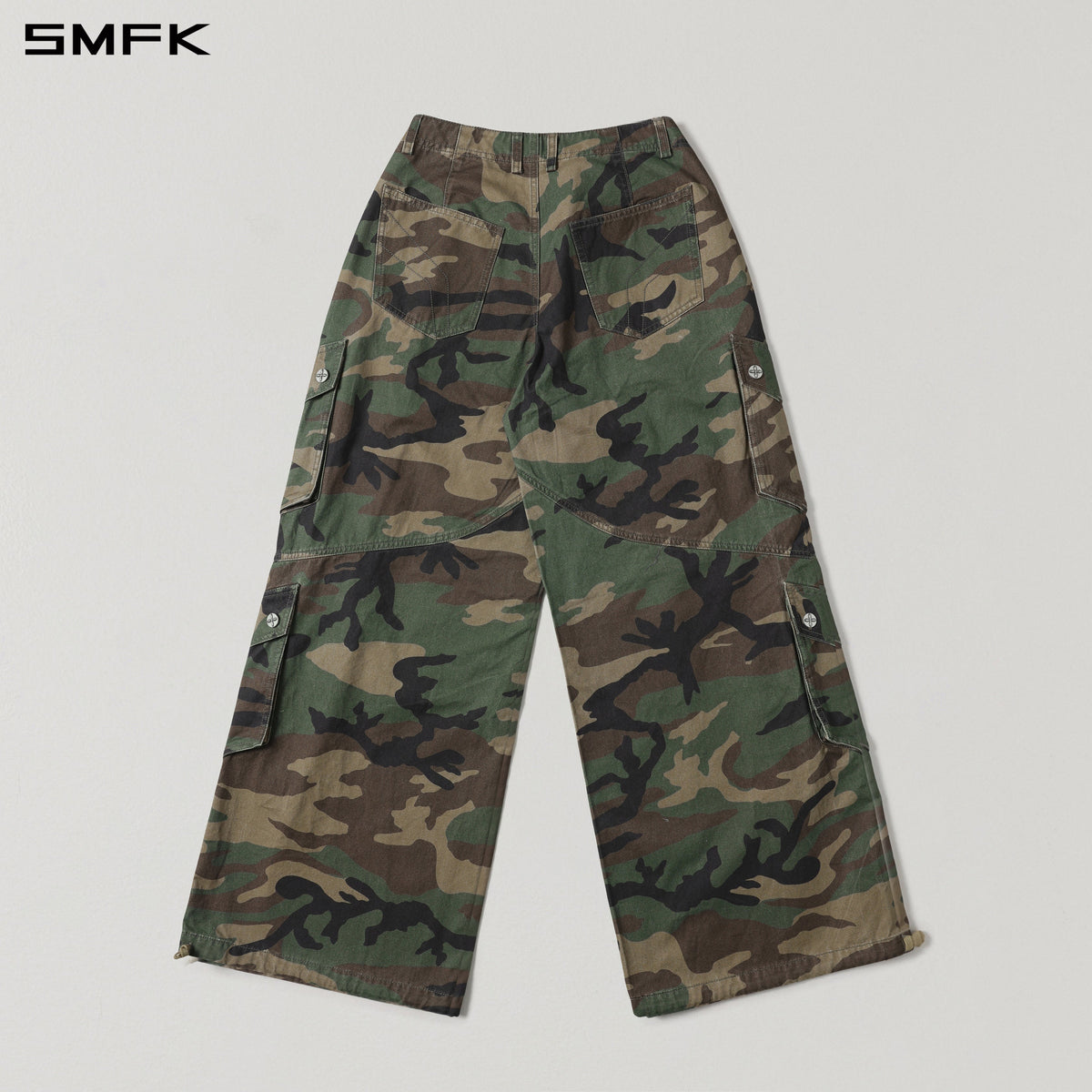 SMFK Mirage Vanish Loose Cargo Garment Dye Green Camouflage