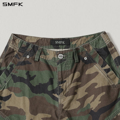 SMFK Mirage Vanish Loose Cargo Garment Dye Green Camouflage