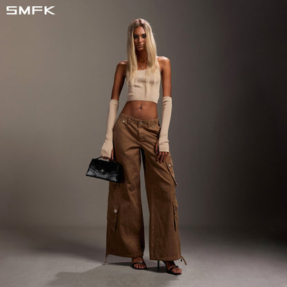 SMFK Mirage Vanish Loose Cargo Garment Dye Vanish Brown