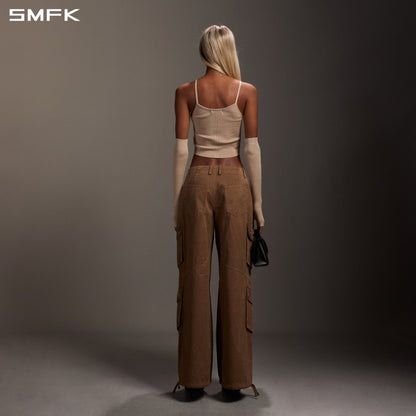 SMFK Mirage Vanish Loose Cargo Garment Dye Vanish Brown