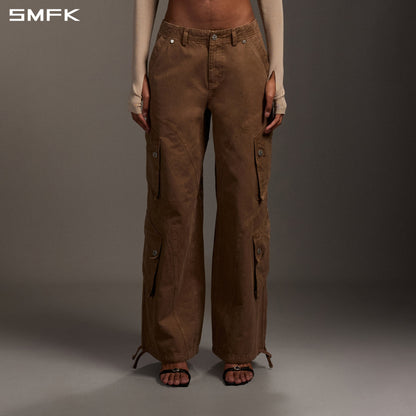 SMFK Mirage Vanish Loose Cargo Garment Dye Vanish Brown