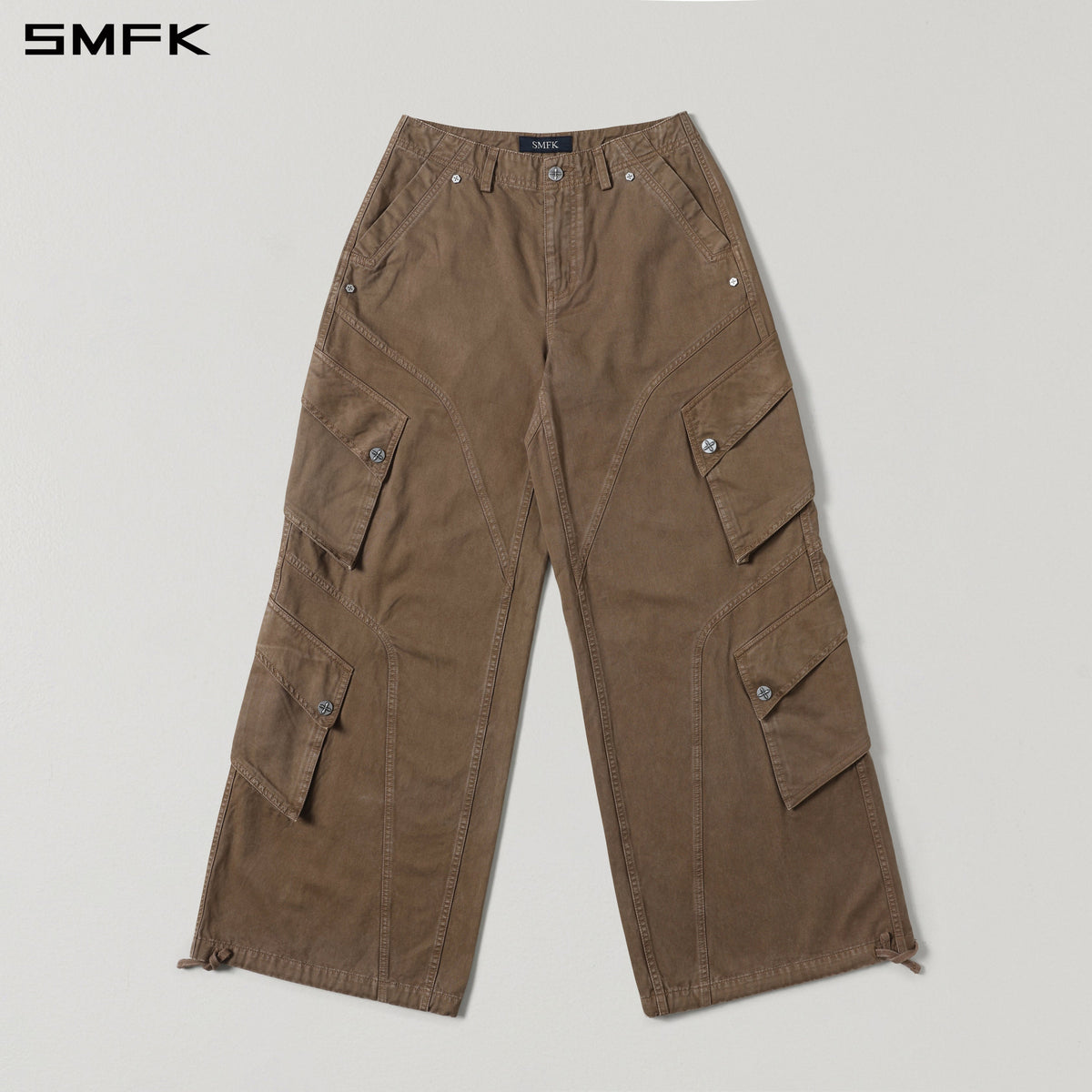 SMFK Mirage Vanish Loose Cargo Garment Dye Vanish Brown