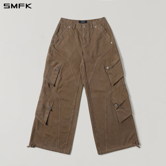 SMFK Mirage Vanish Loose Cargo Garment Dye Vanish Brown