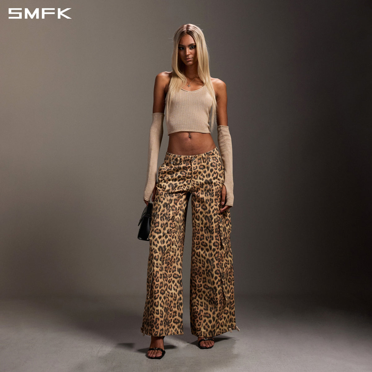 SMFK Mirage Vanish Loose Cargo Garment Dye Leopard Camo