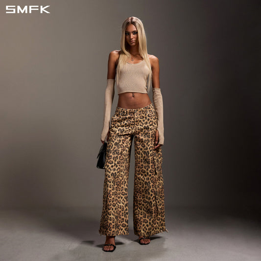 SMFK Mirage Vanish Loose Cargo Garment Dye Leopard Camo