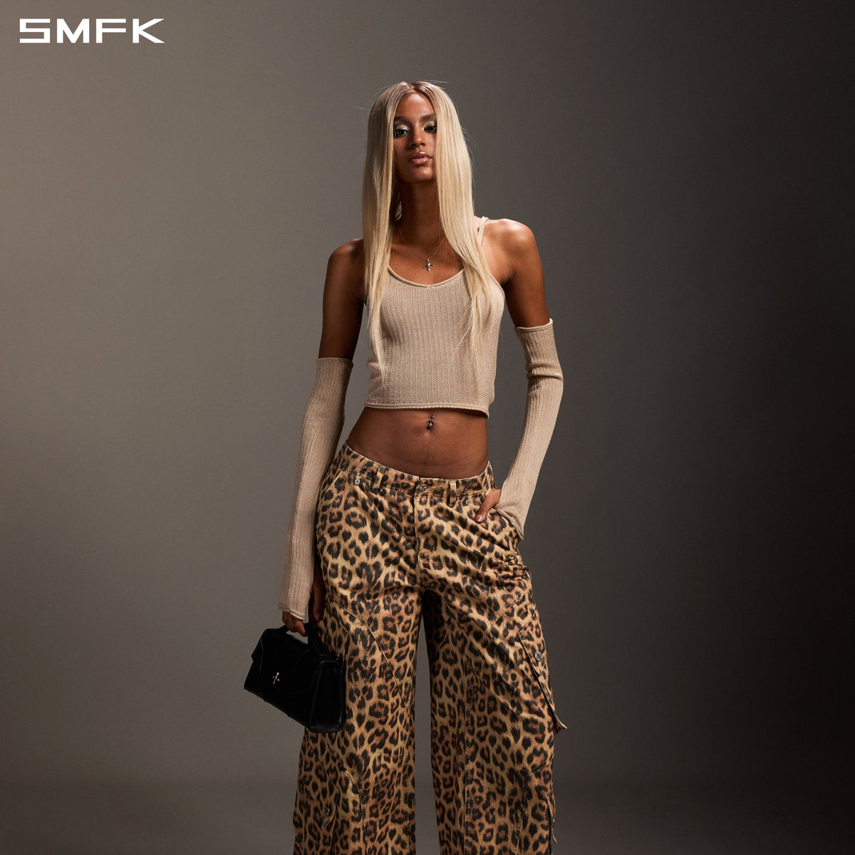 SMFK Mirage Vanish Loose Cargo Garment Dye Leopard Camo