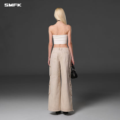 SMFK Mirage Vanish Loose Cargo Garment Dye Vanish White