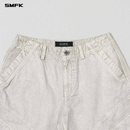 SMFK Mirage Vanish Loose Cargo Garment Dye Vanish White