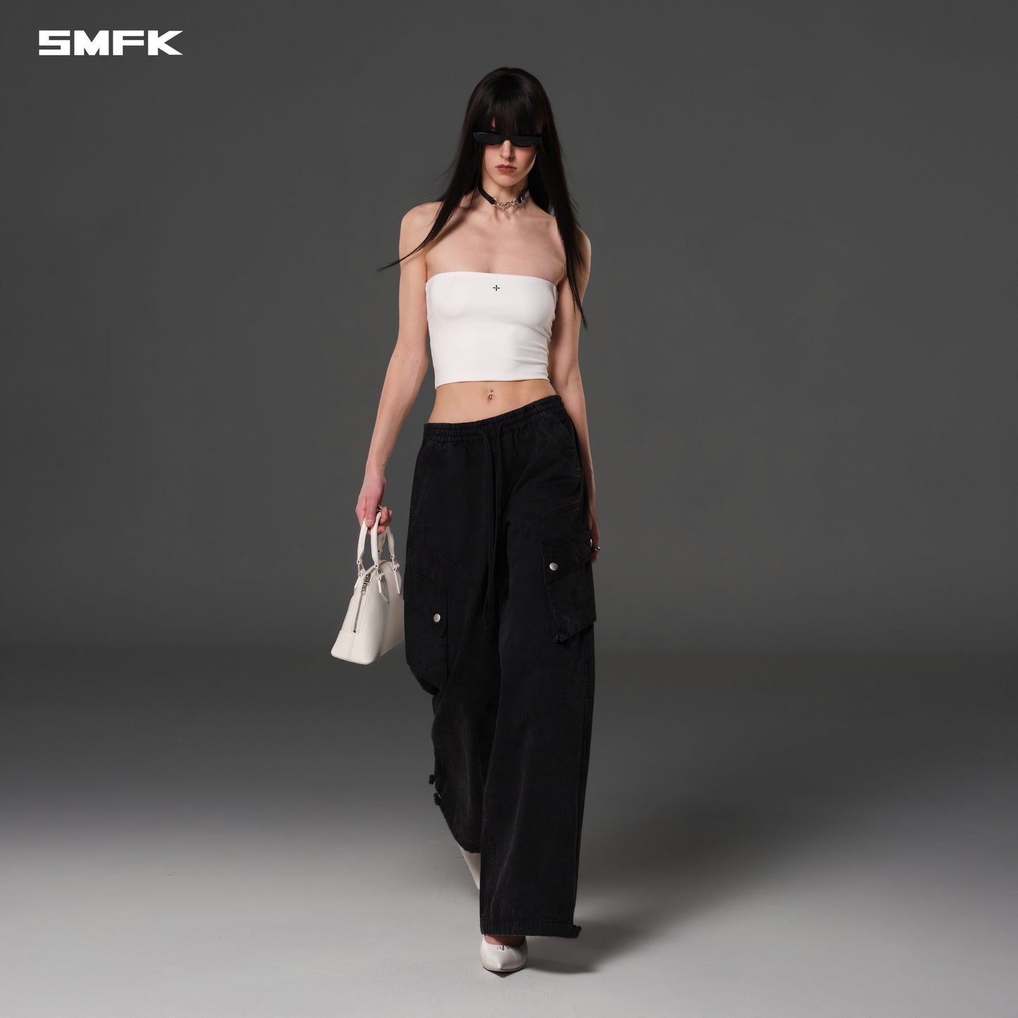SMFK Mirage Vanish Loose Sports Cargo Garment Dye Vanish Black