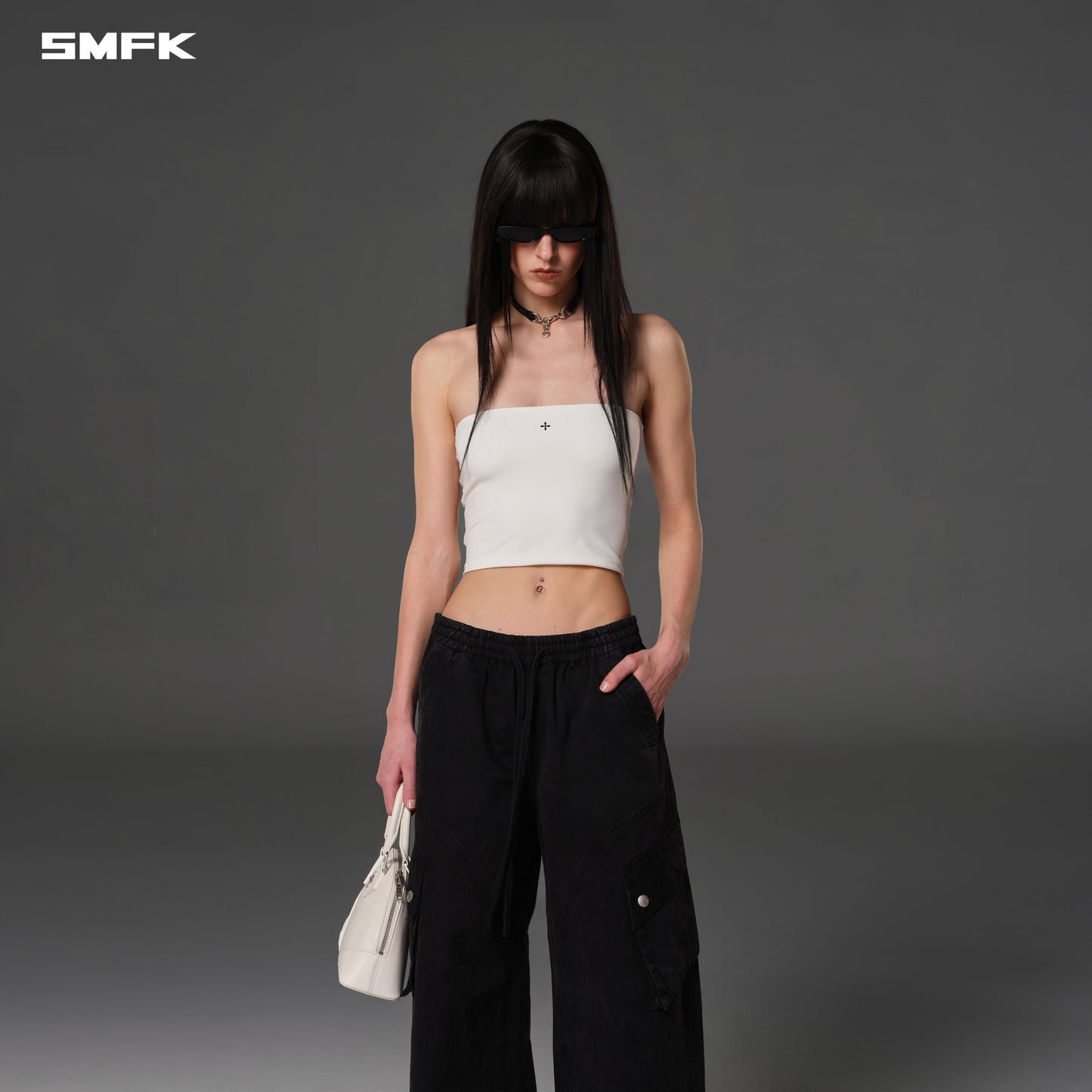 SMFK Mirage Vanish Loose Sports Cargo Garment Dye Vanish Black