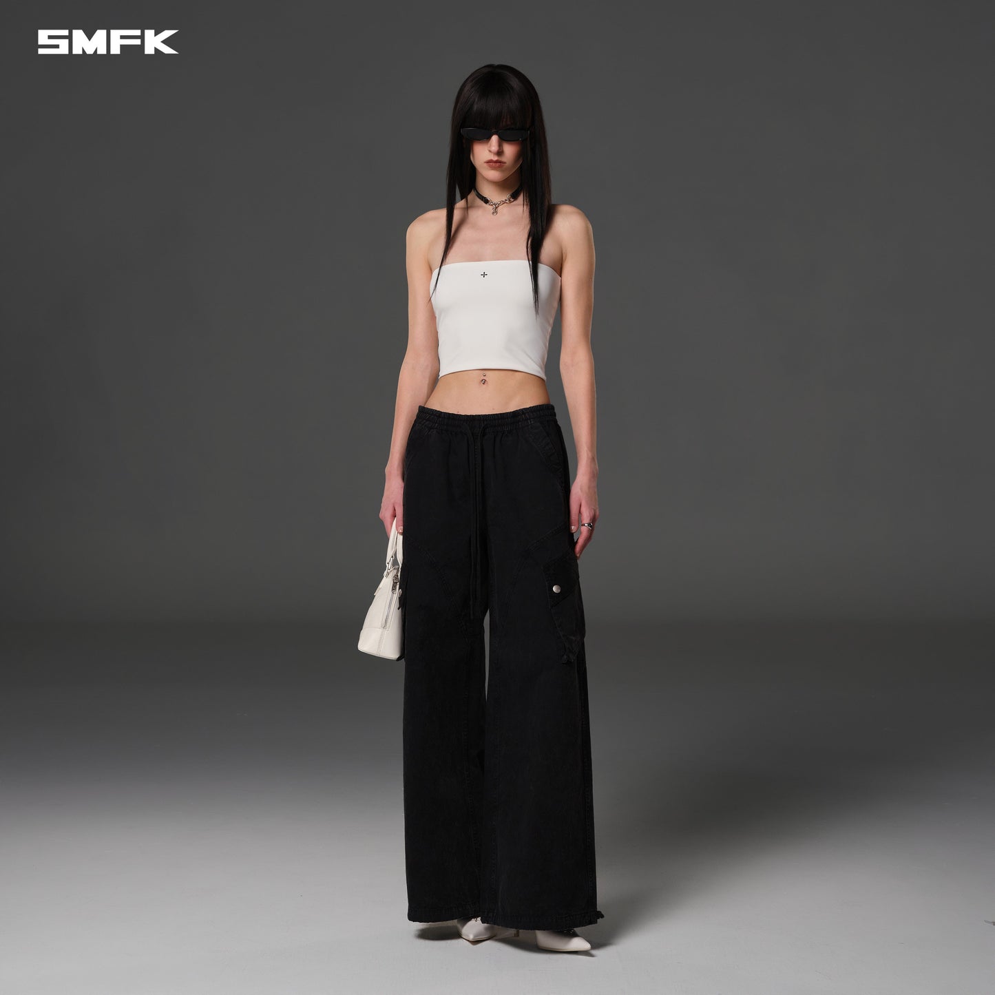 SMFK Mirage Vanish Loose Sports Cargo Garment Dye Vanish Black