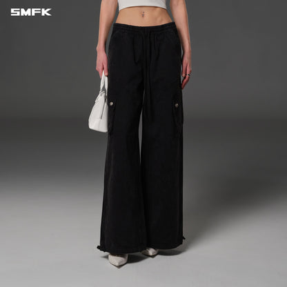SMFK Mirage Vanish Loose Sports Cargo Garment Dye Vanish Black