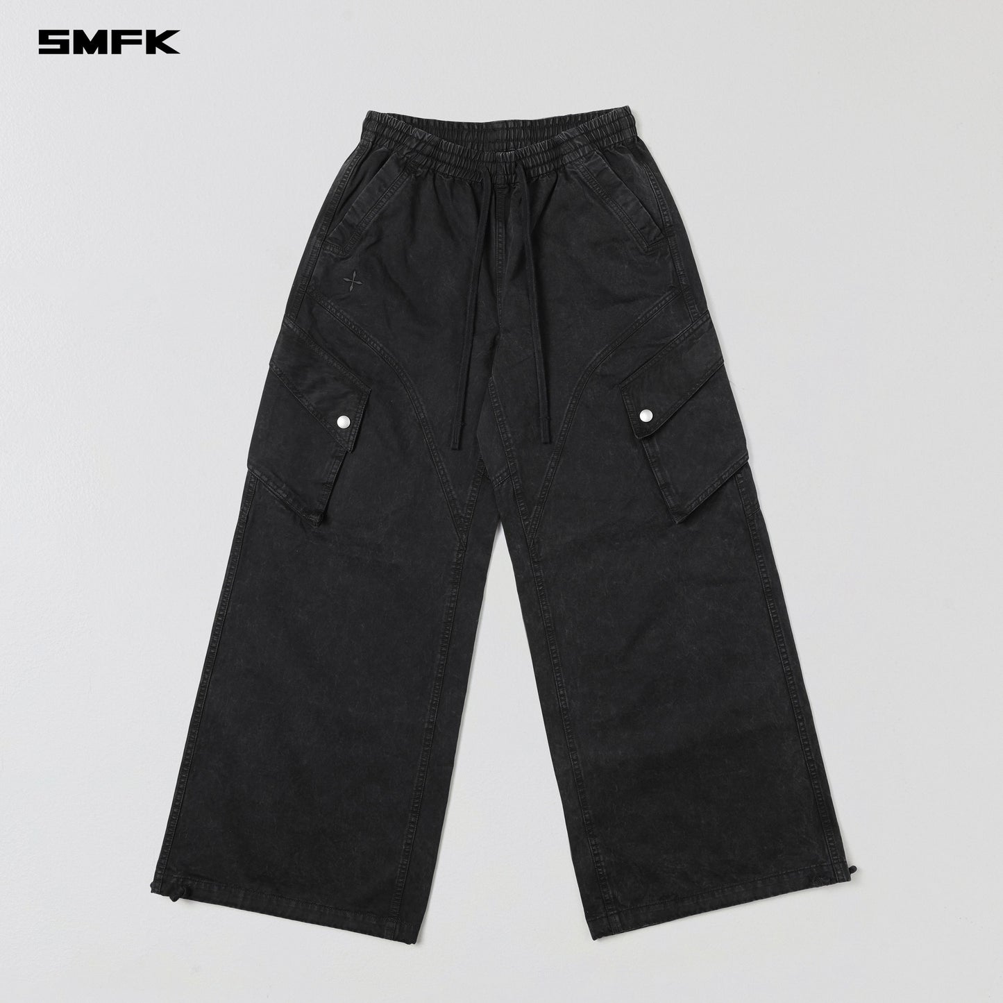 SMFK Mirage Vanish Loose Sports Cargo Garment Dye Vanish Black