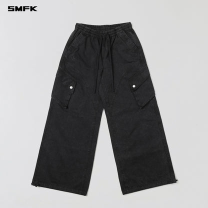 SMFK Mirage Vanish Loose Sports Cargo Garment Dye Vanish Black