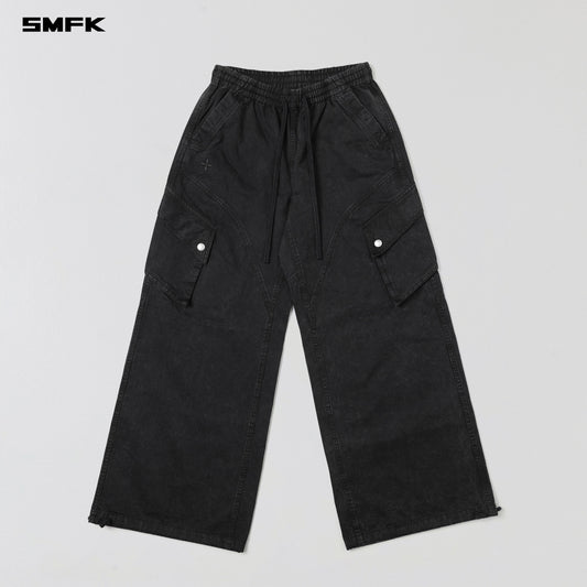 SMFK Mirage Vanish Loose Sports Cargo Garment Dye Vanish Black