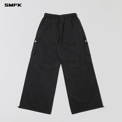 SMFK Mirage Vanish Loose Sports Cargo Garment Dye Vanish Black