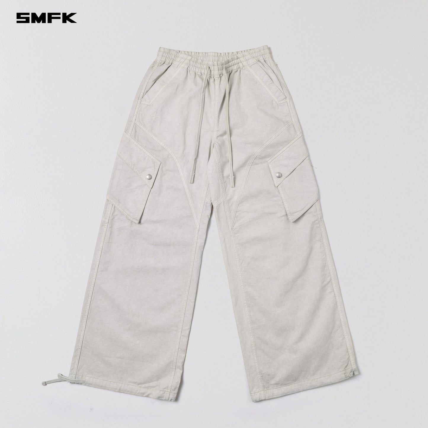 SMFK Mirage Vanish Loose Sports Cargo Garment Dye Vanish White