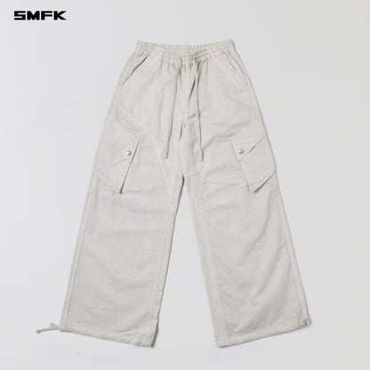 SMFK Mirage Vanish Loose Sports Cargo Garment Dye Vanish White