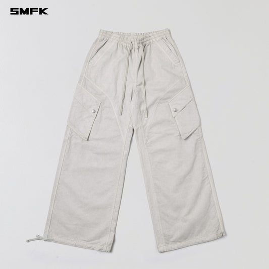SMFK Mirage Vanish Loose Sports Cargo Garment Dye Vanish White