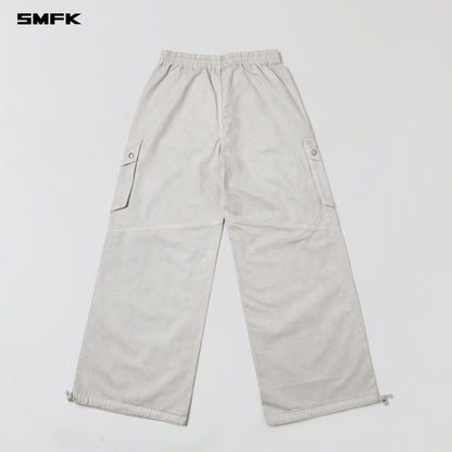 SMFK Mirage Vanish Loose Sports Cargo Garment Dye Vanish White