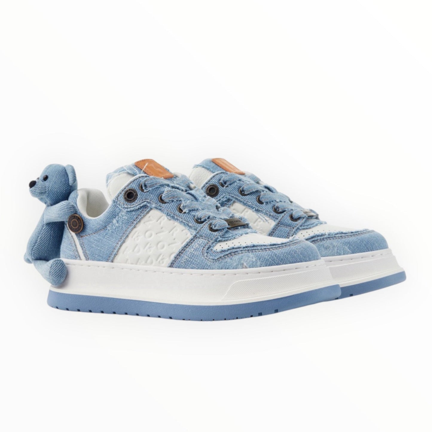 13DE MARZO Bear Denim Sneakers Blue