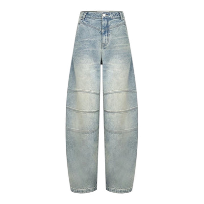 Ann Andelman Blue Loose-fitting Washed Balloon Pants