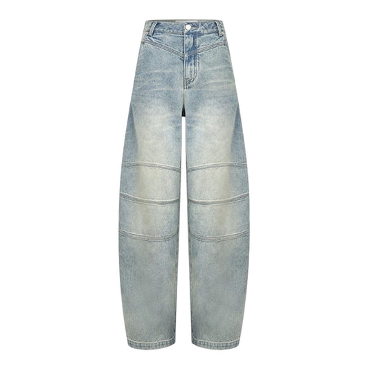 Ann Andelman Blue Loose-fitting Washed Balloon Pants