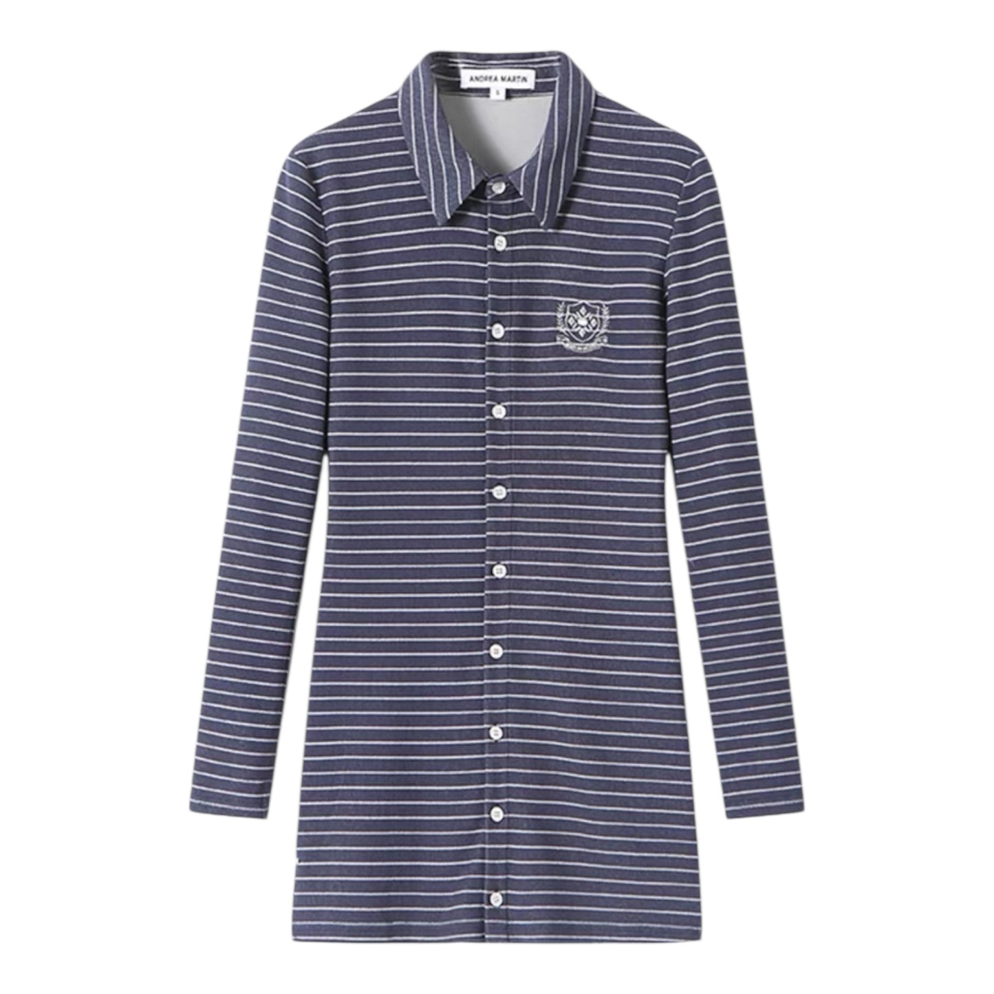 Andrea Martin Casual Preppy Striped Knit Dress