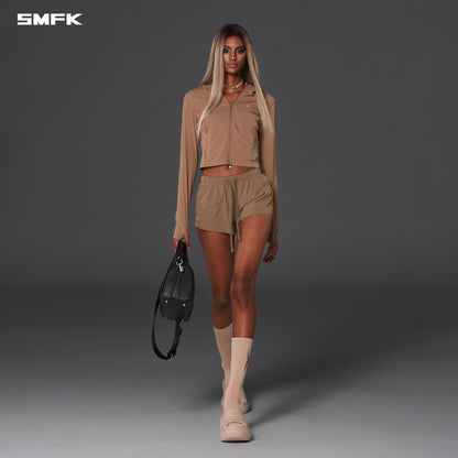SMFK Focus Od Slim Hoodie E-Nylon Wild Brown