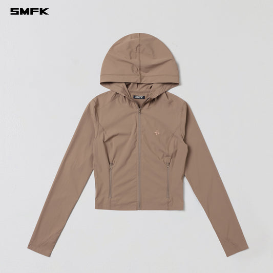 SMFK Focus Od Slim Hoodie E-Nylon Wild Brown
