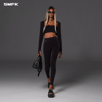 SMFK Focus Gym Taper Pants Lycra Nylon Wild Black