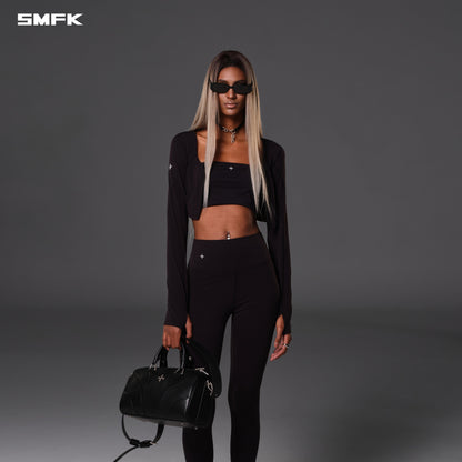 SMFK Focus Gym Taper Pants Lycra Nylon Wild Black