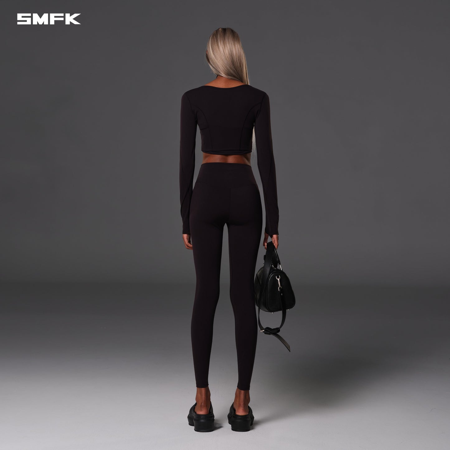 SMFK Focus Gym Taper Pants Lycra Nylon Wild Black
