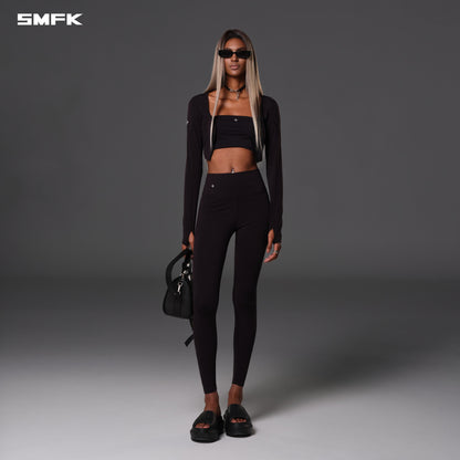 SMFK Focus Gym Taper Pants Lycra Nylon Wild Black